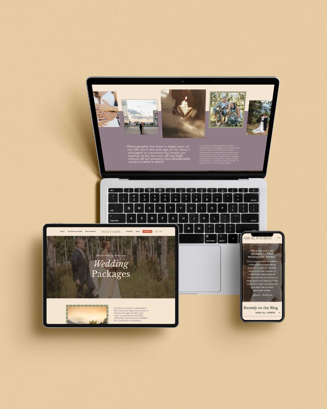 Simone Schiess photography website