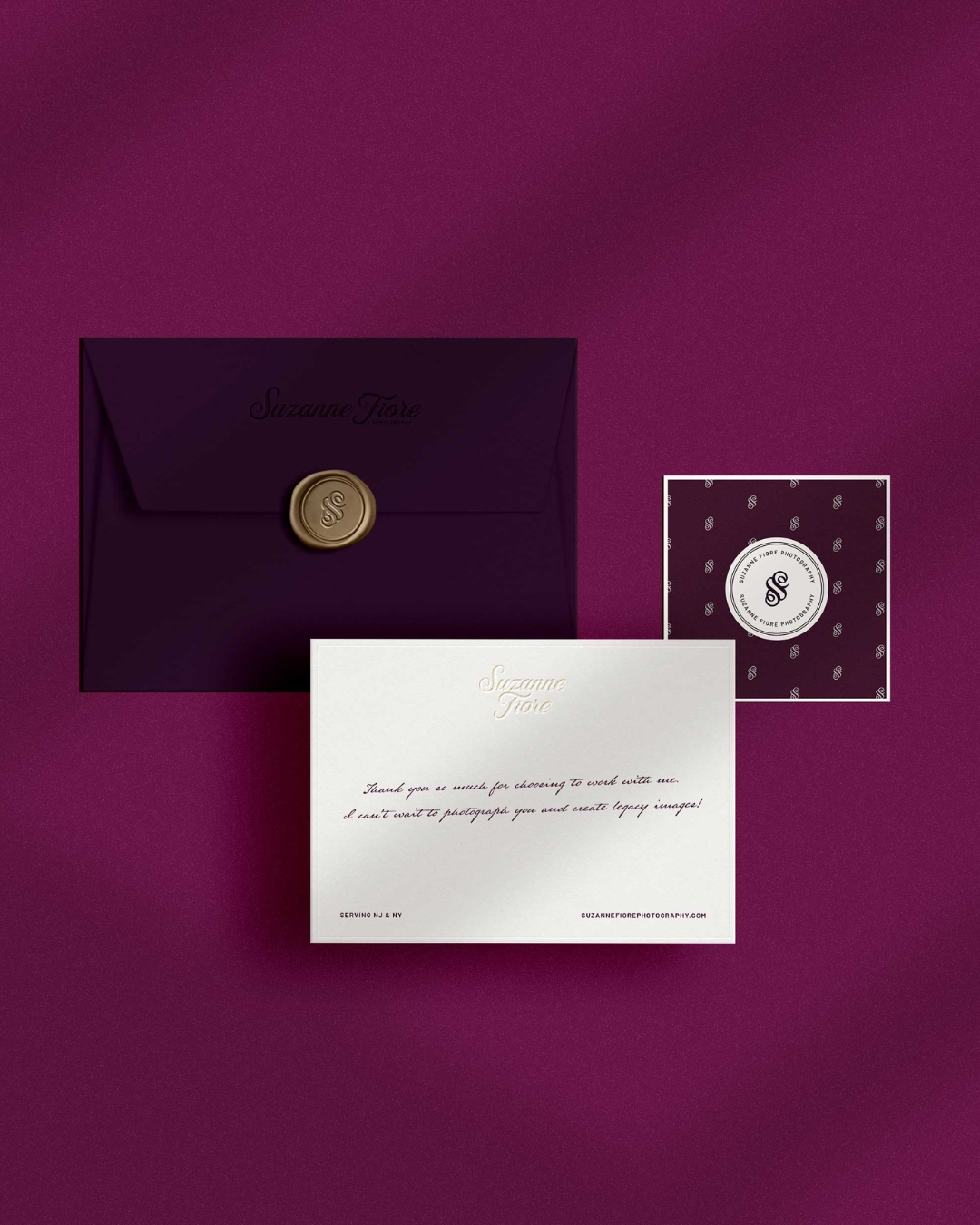 Suzanne Fiore photography branding materials