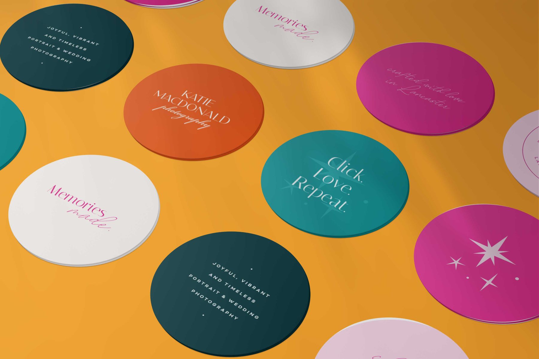 branded stickers for katie macdonald photography