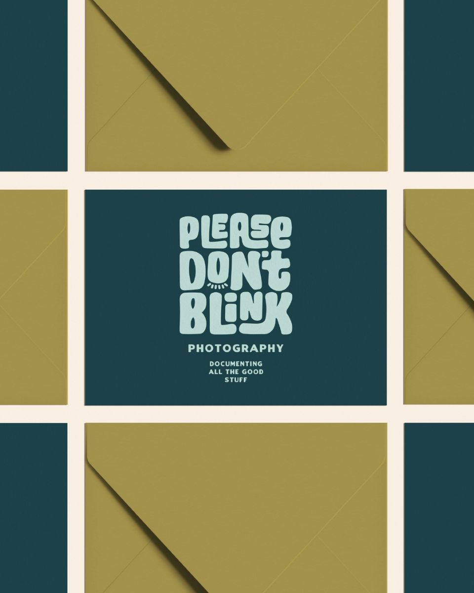 brand collateral for please don't blink photography