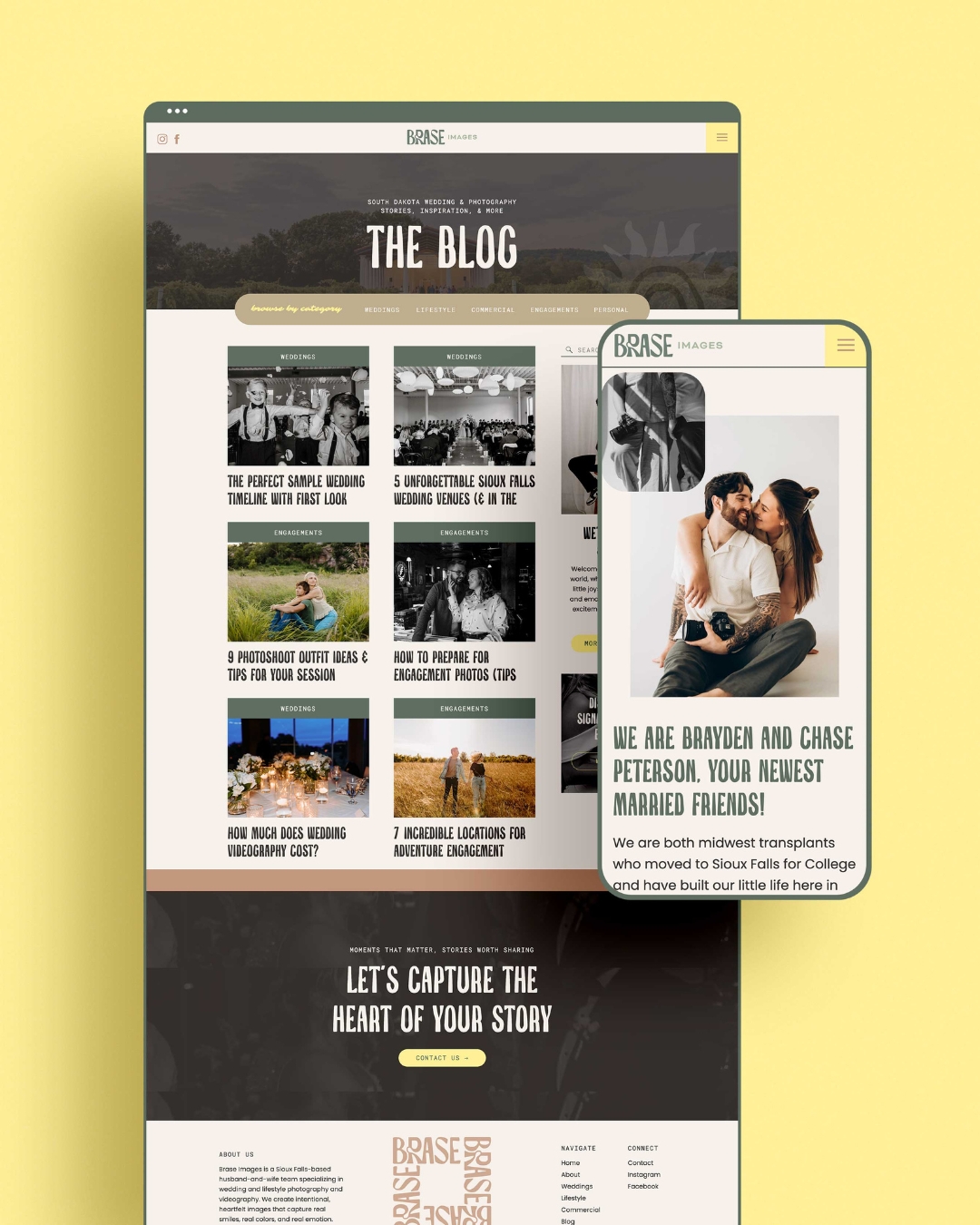 website pages for brase images