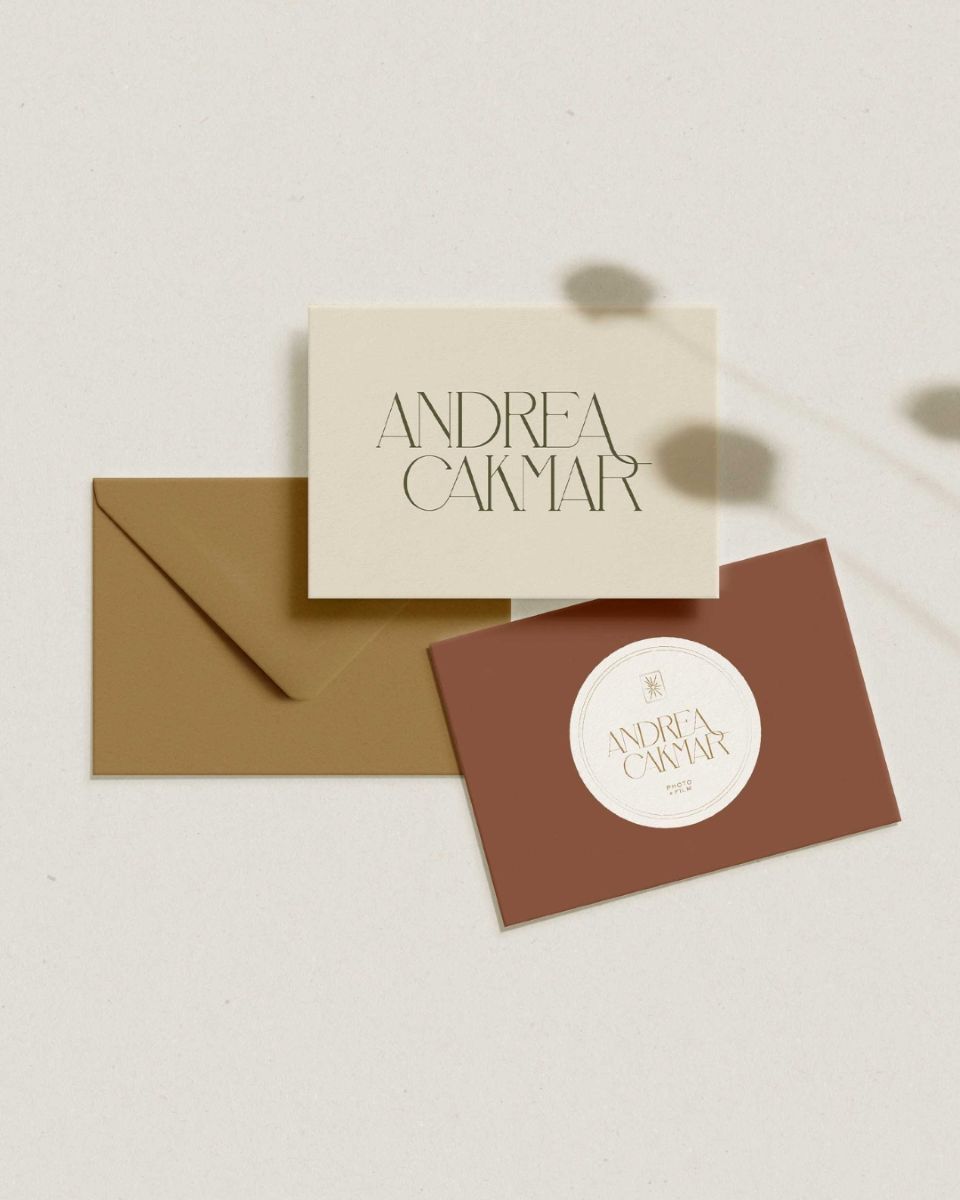 branded cards for andrea cakmar photo + film