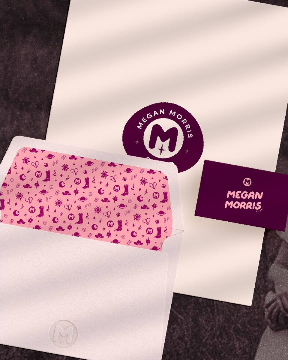 branded invitations for megan morris photography 