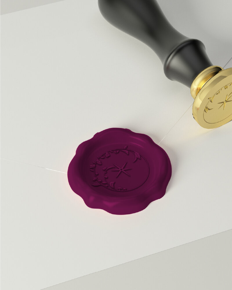 a stamp with the logo for bri ellington photography