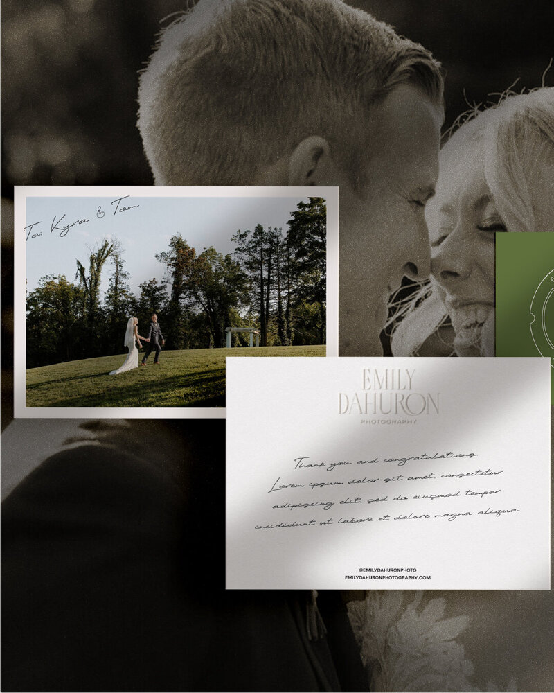 logo for emily dahuron photography