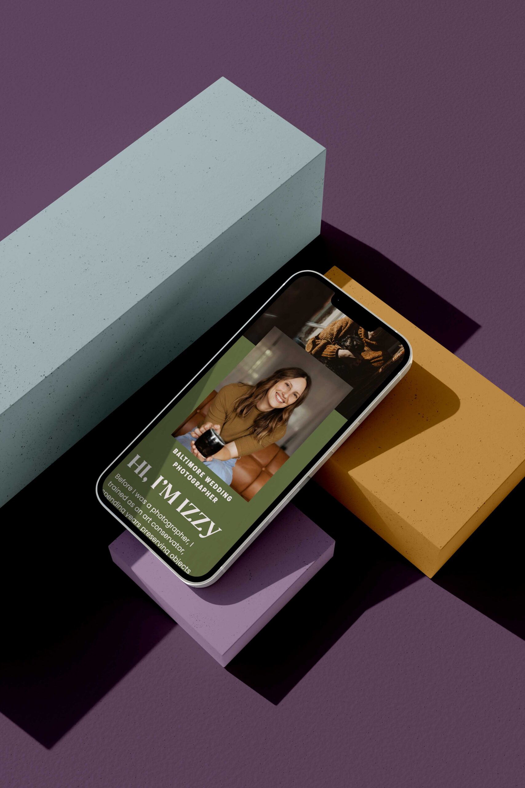 a mobile phone displaying the website for steady and sway photography