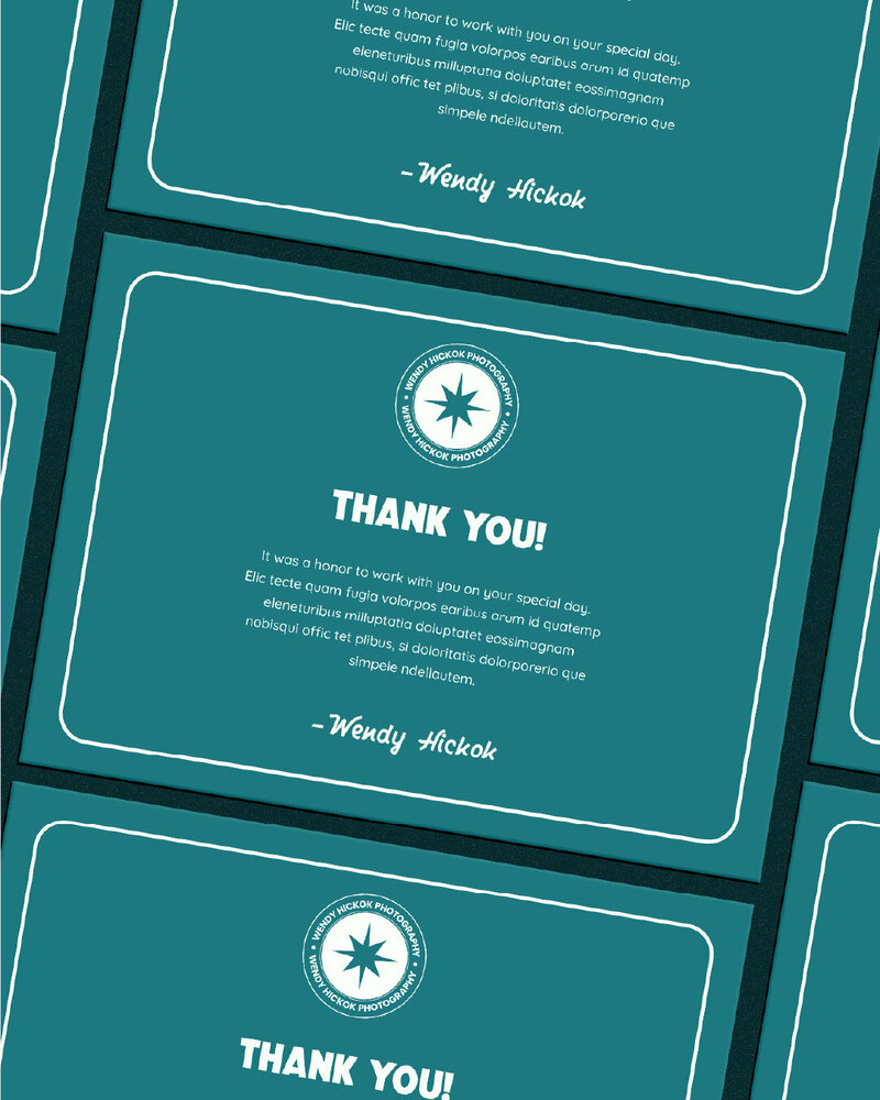 thank you cards for wendy hickok photography