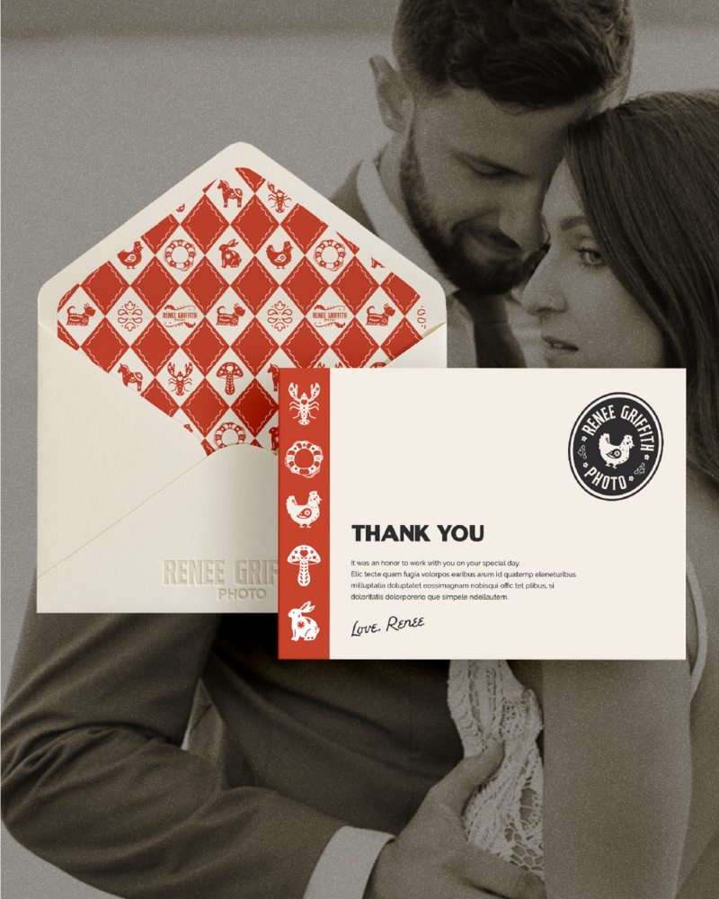 branded business cards for renee griffith photography