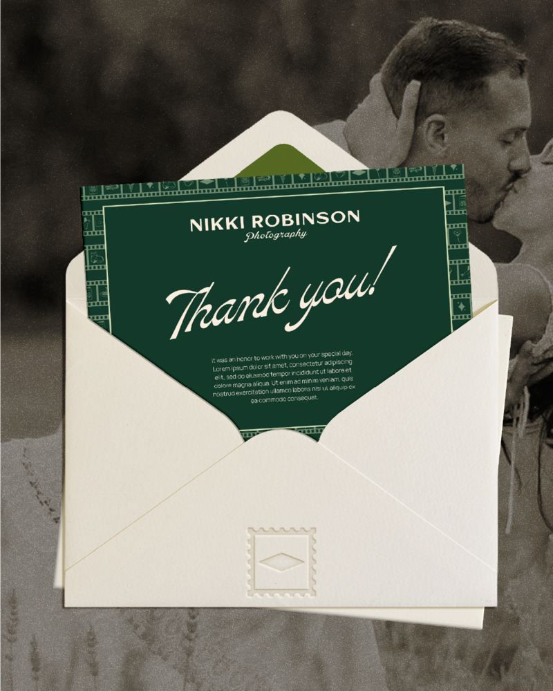a branded business card for nikki robinson photography 