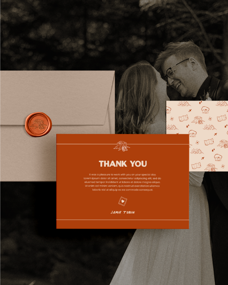 branded thank you cards for jamie tobin photography