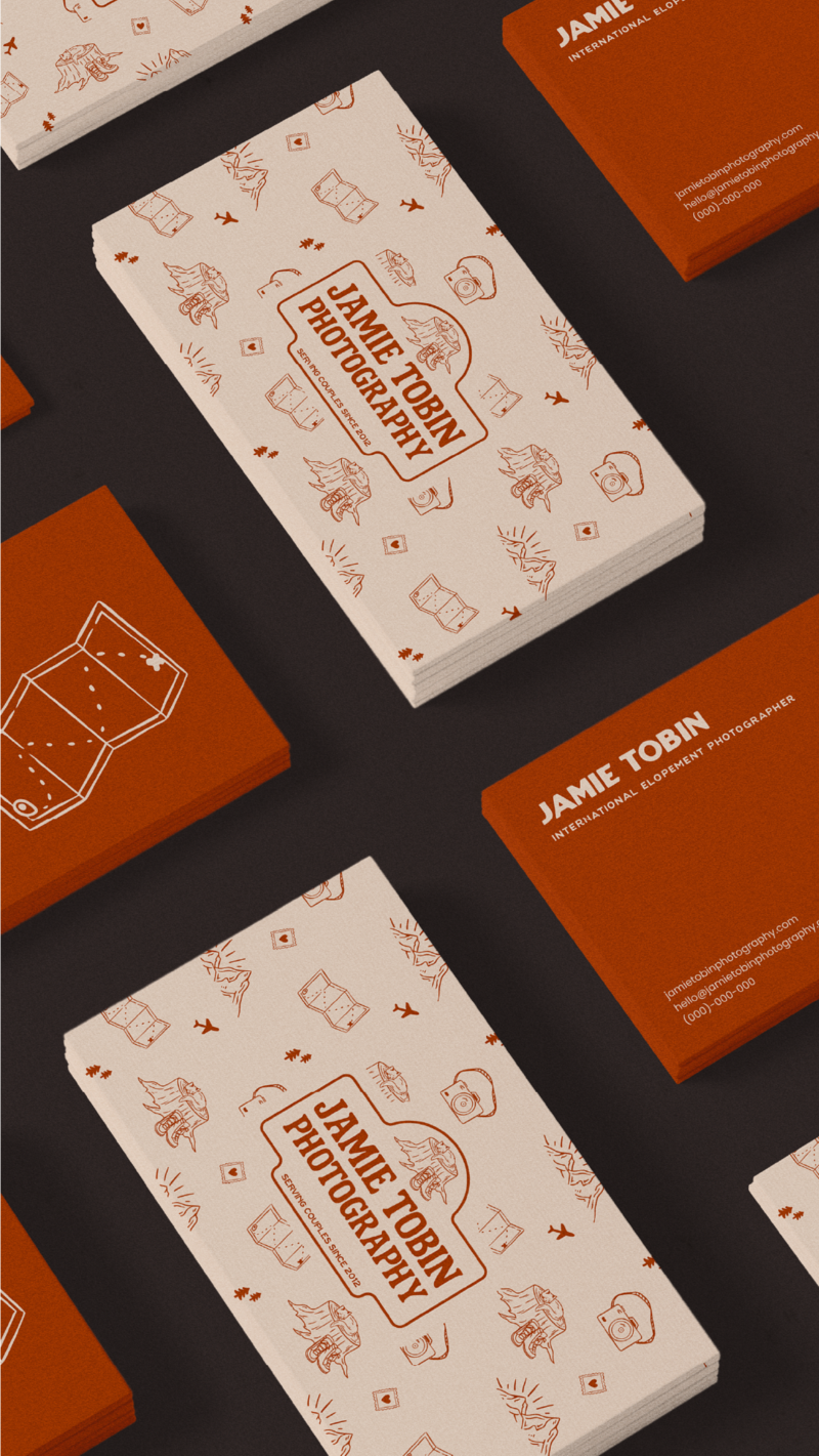 business cards for jamie tobin photography